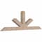 Ekena Millwork Saratoga Smooth Timber Gable Bracket, Douglas Fir, 96"W x 32"H x 5 1/2"D x 5 1/2"F, 8/12 Pitch GBW096X32X0606SAR00SDF - alternate 3